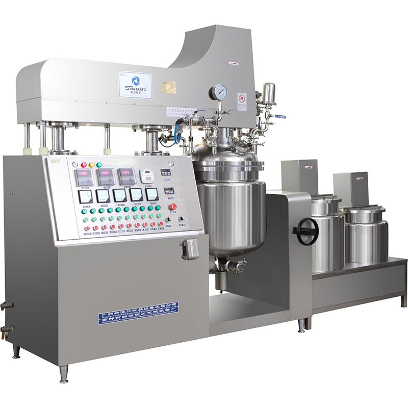 Discount Electric Button Control Homogenizer Vacuum Emulsifying Mixer Cosmetic Making Machine for Cream Lotion Skincare (Top & Bottom Homogenizer Optional)  Manufacturer, Suppliers