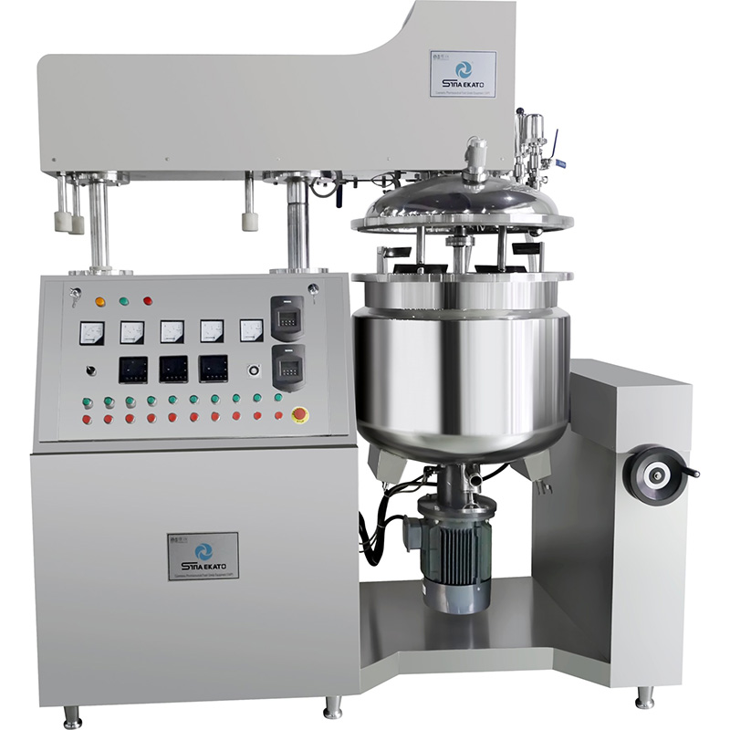 Discount Electric Button Control Homogenizer Vacuum Emulsifying Mixer Cosmetic Making Machine for Cream Lotion Skincare (Top & Bottom Homogenizer Optional)  Manufacturer, Suppliers