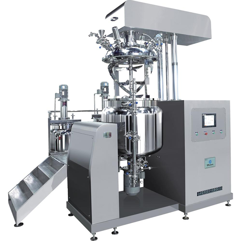 Vacuum emulsifying mixer detail view