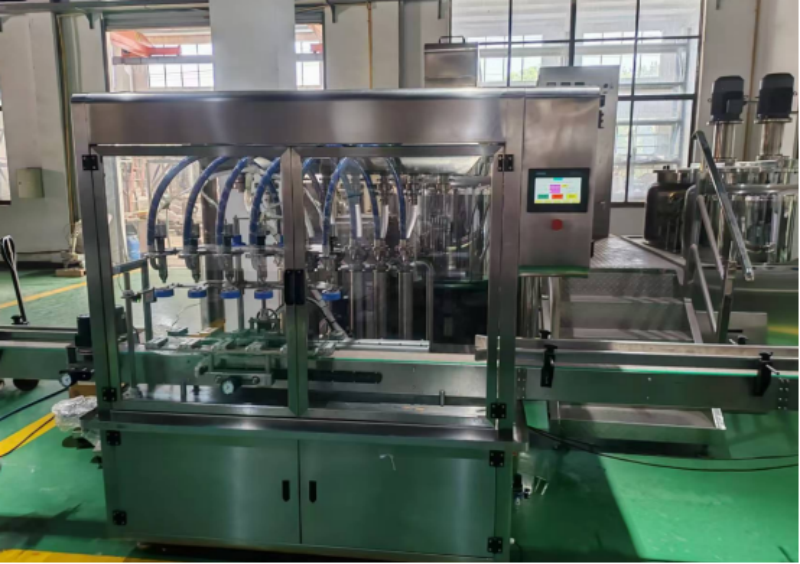 Full automatic filling and labeling system line