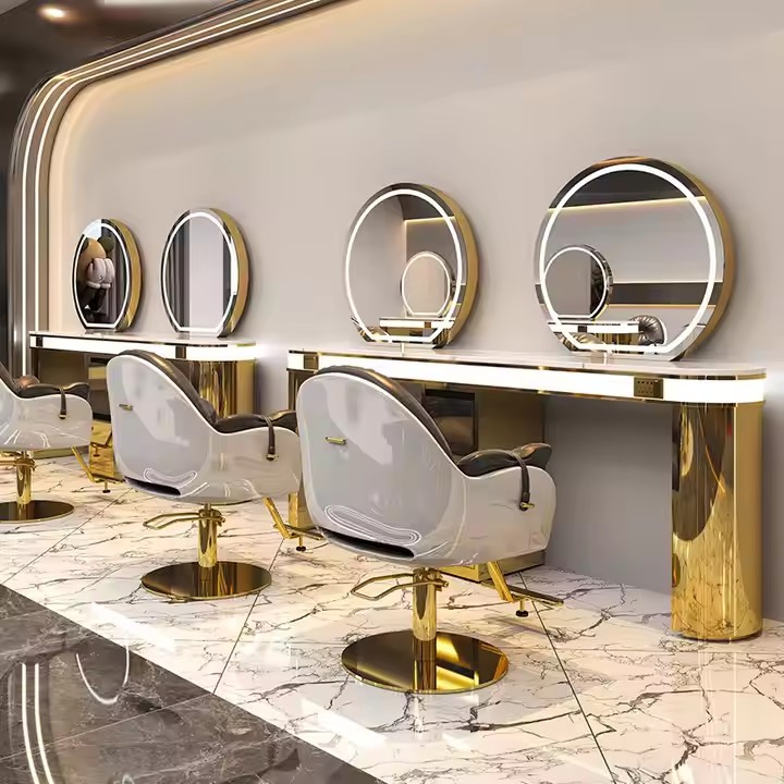 Hair Beauty Salon Furniture Mirror Barber Shop Station for Hairdressing