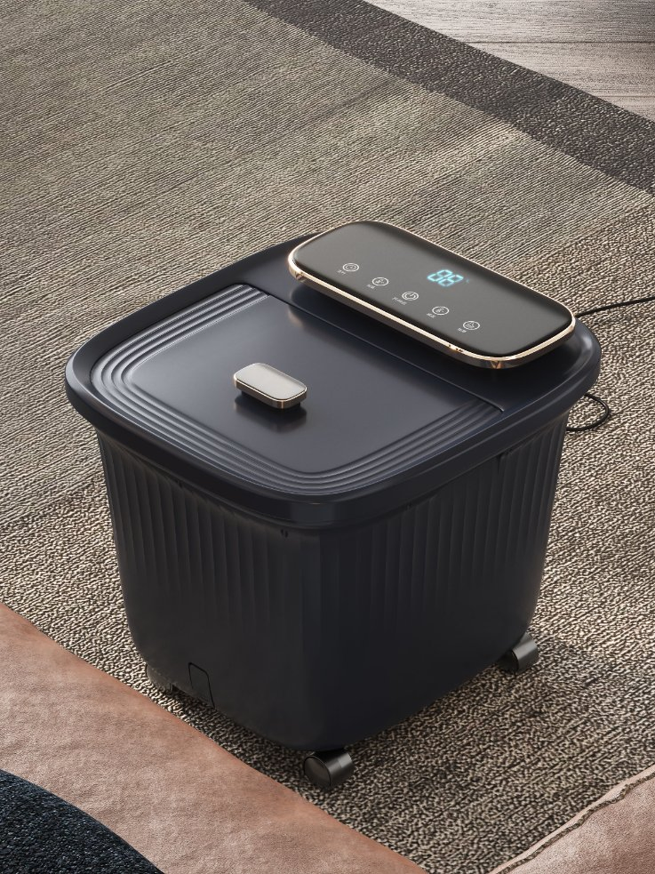 Ningdecrius 2023 Home Use Electric Pedicure Machine Bath Foot Basin Massager with Heating Constant Infrared Foot Bath Tub