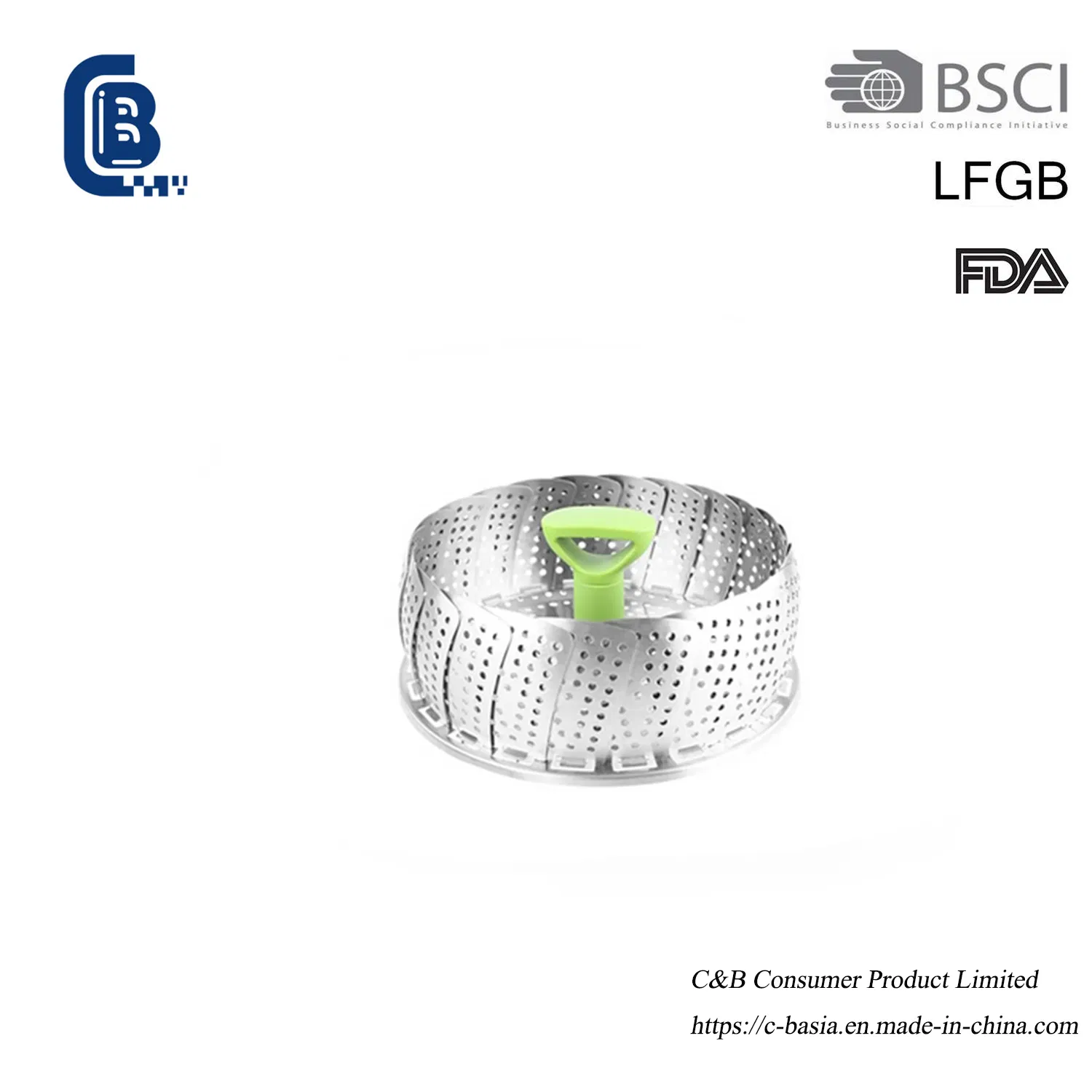 Hot Selling Stainless Steel Foldable Steamer Basket - Adjustable for Veggies &amp; Fruits