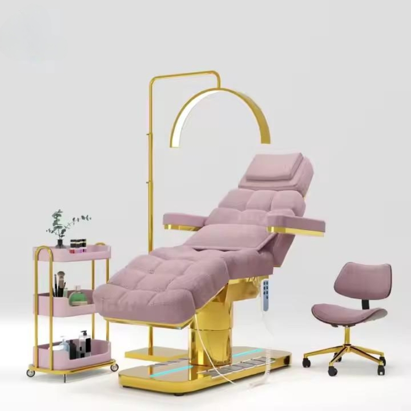 Beauty Salon Electrical Medical Treatment Bed Lash Chair Reclining Esthetician Bed Salon Furniture Set for Sale