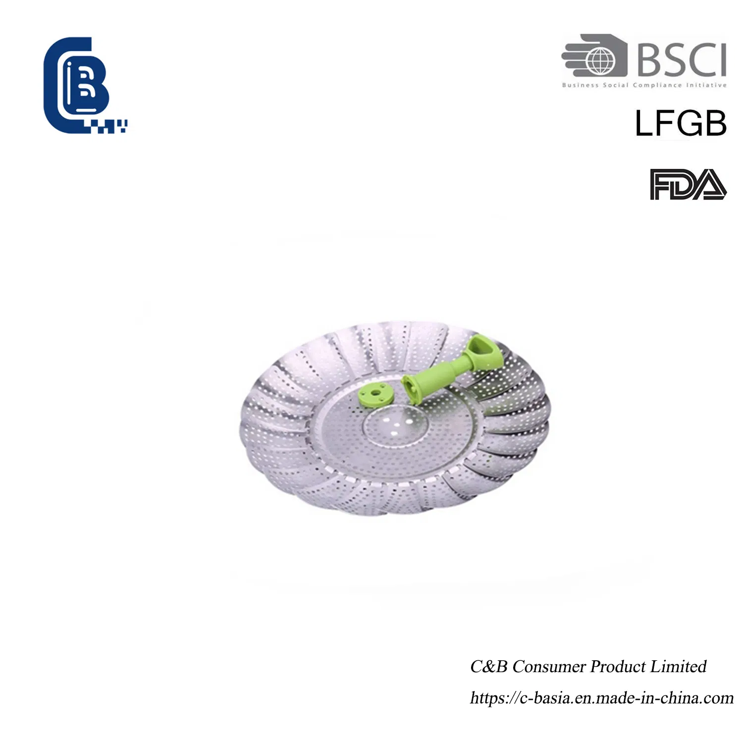 Hot Selling Stainless Steel Foldable Steamer Basket - Adjustable for Veggies &amp; Fruits