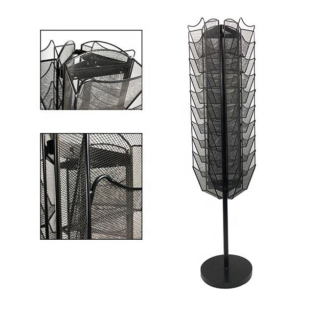 4 Way Metal Wire Mesh A4 A5 Brochure Magazine Display Rack for Retail Store