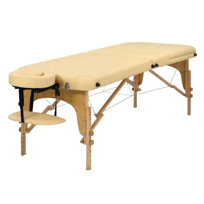 Wooden Folding Portable Massage Table Massage Bed for Collapsible Tattoo Beauty SPA