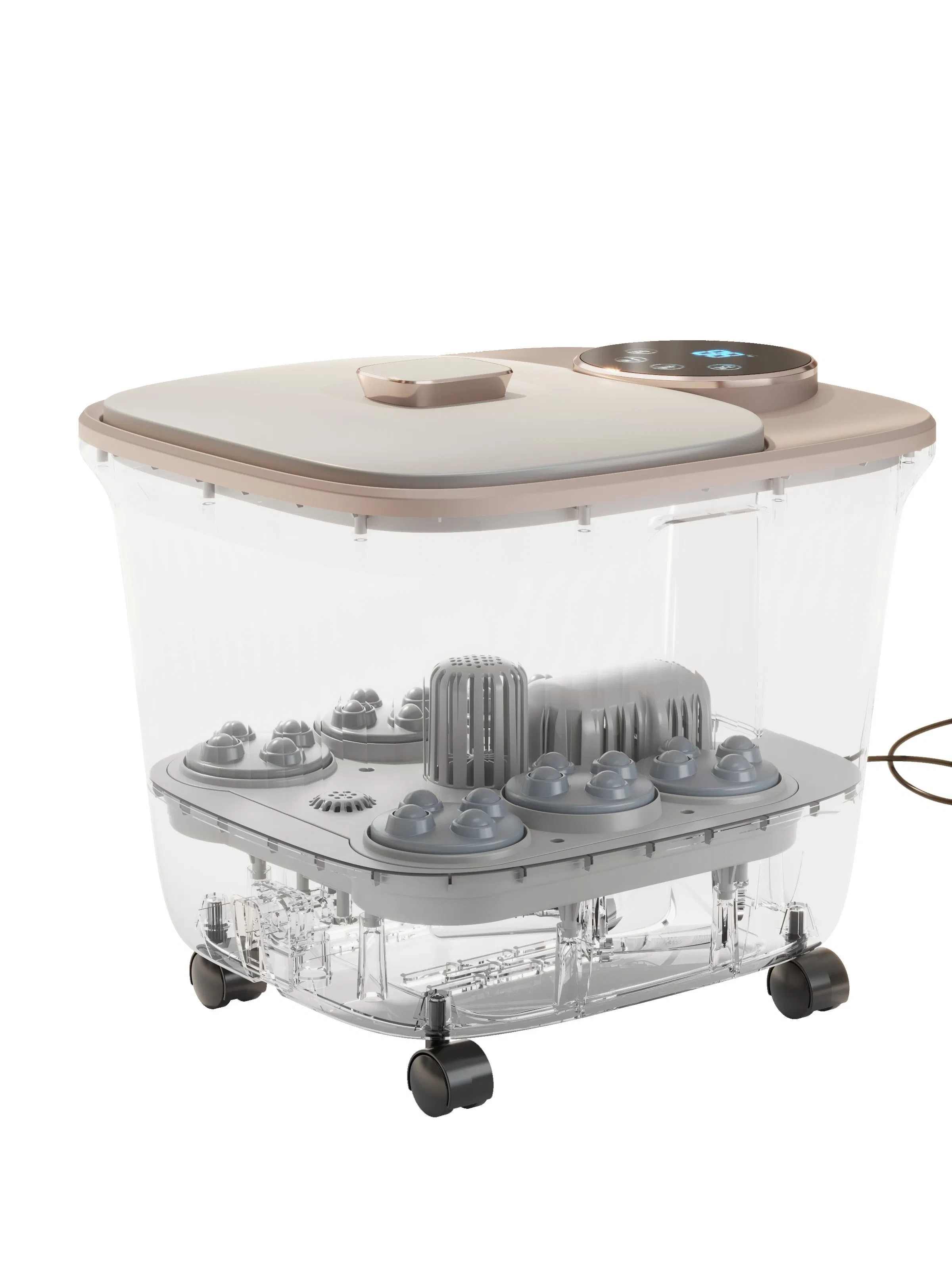 Ningdecrius New Design Foot Soak Tub Washing Machine Basin Electric Heated Footbath Shiatsu Foot Bath SPA Massager