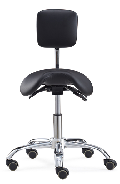 Ergonomic Swivel Saddle Rolling Stool for Clinic Spas Salons