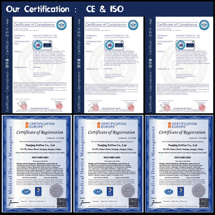 Certifications CE ISO FDA