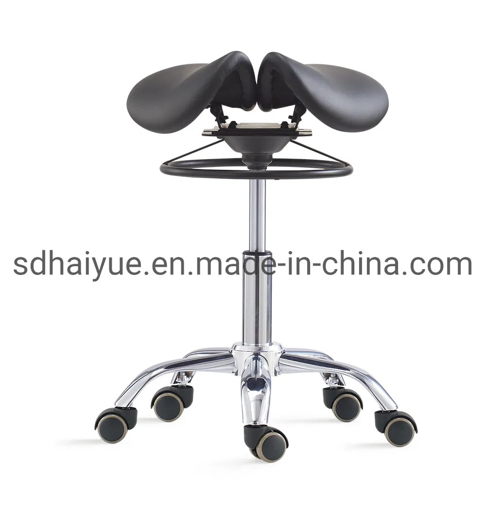 Salon Ergonomic Split Adjustable Height Saddle Stool