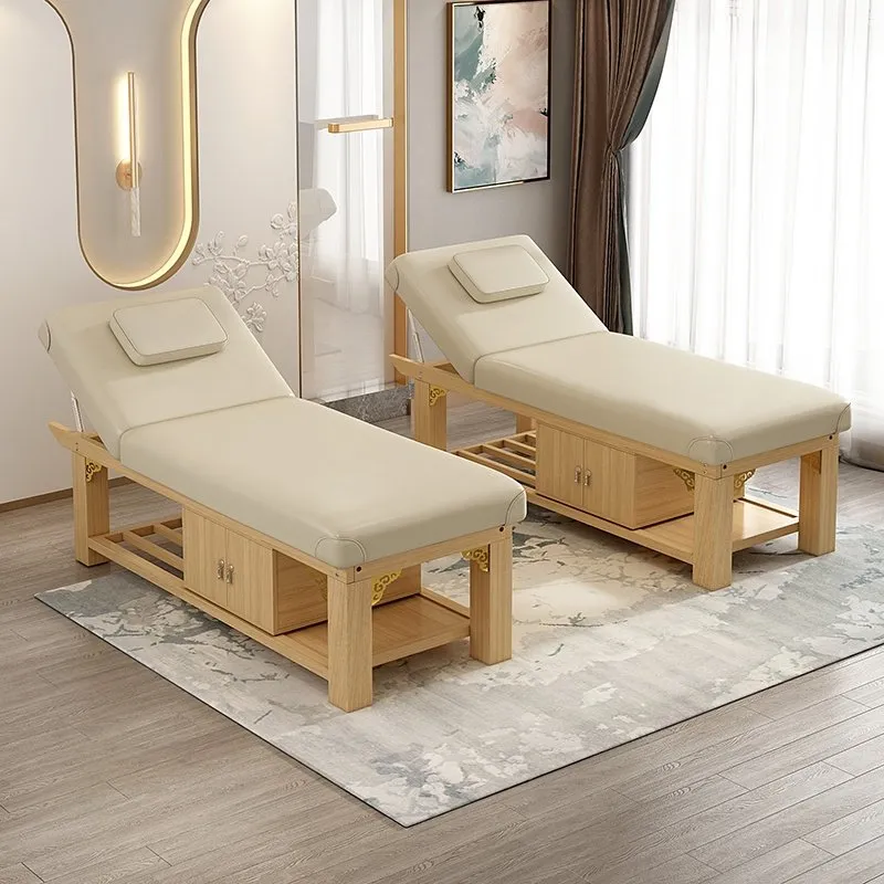 Medical Health Furniture Factory Design Portable Beauty Salon Wooden Folding Massage Acupuncture Bed Chiropractic Table