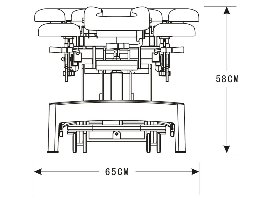 Eight Sections Portable Chiropractic Massage Table for Rehabilitation Centers