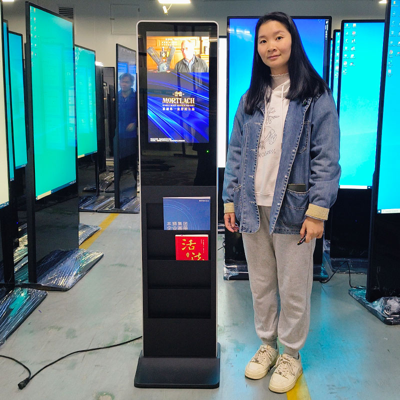 Benshi Newspaper Display with Holder Floor Standing Smart TV 21.5 Inch Smart Low Energy Consumption Billboard Android LCD Advertising Digital Signage