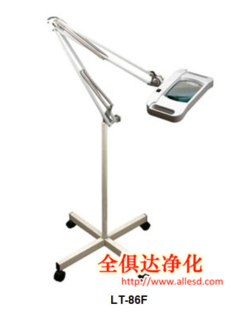 Lt-86f Cleanroom Floor Stand LED Rectangle Lense LED/Flourescent Magnifying Lamp