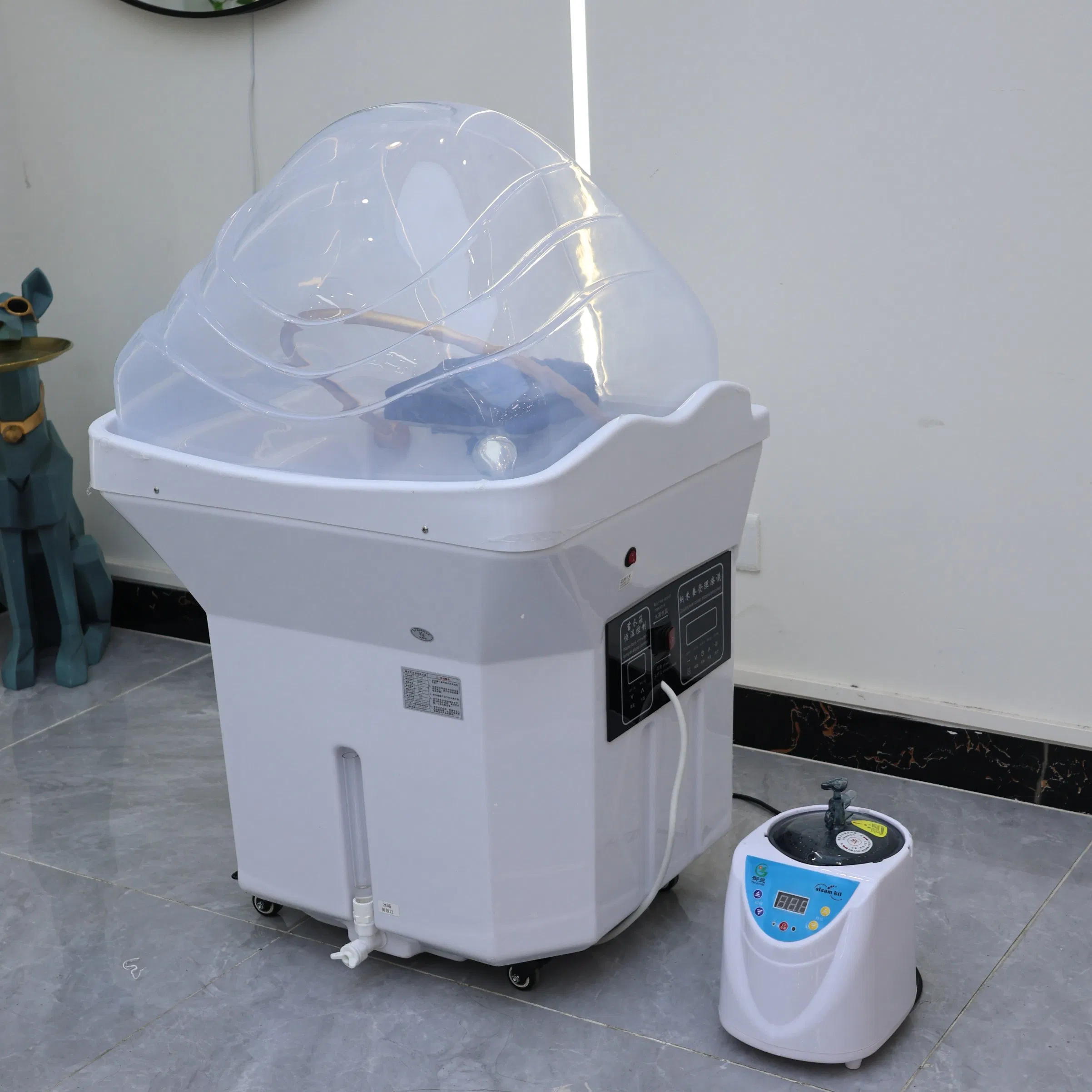 Hot Selling Japanese Head SPA Fumigation System Water Tank Steamer Comfortable Shampoo Chairs Shampoo Basin