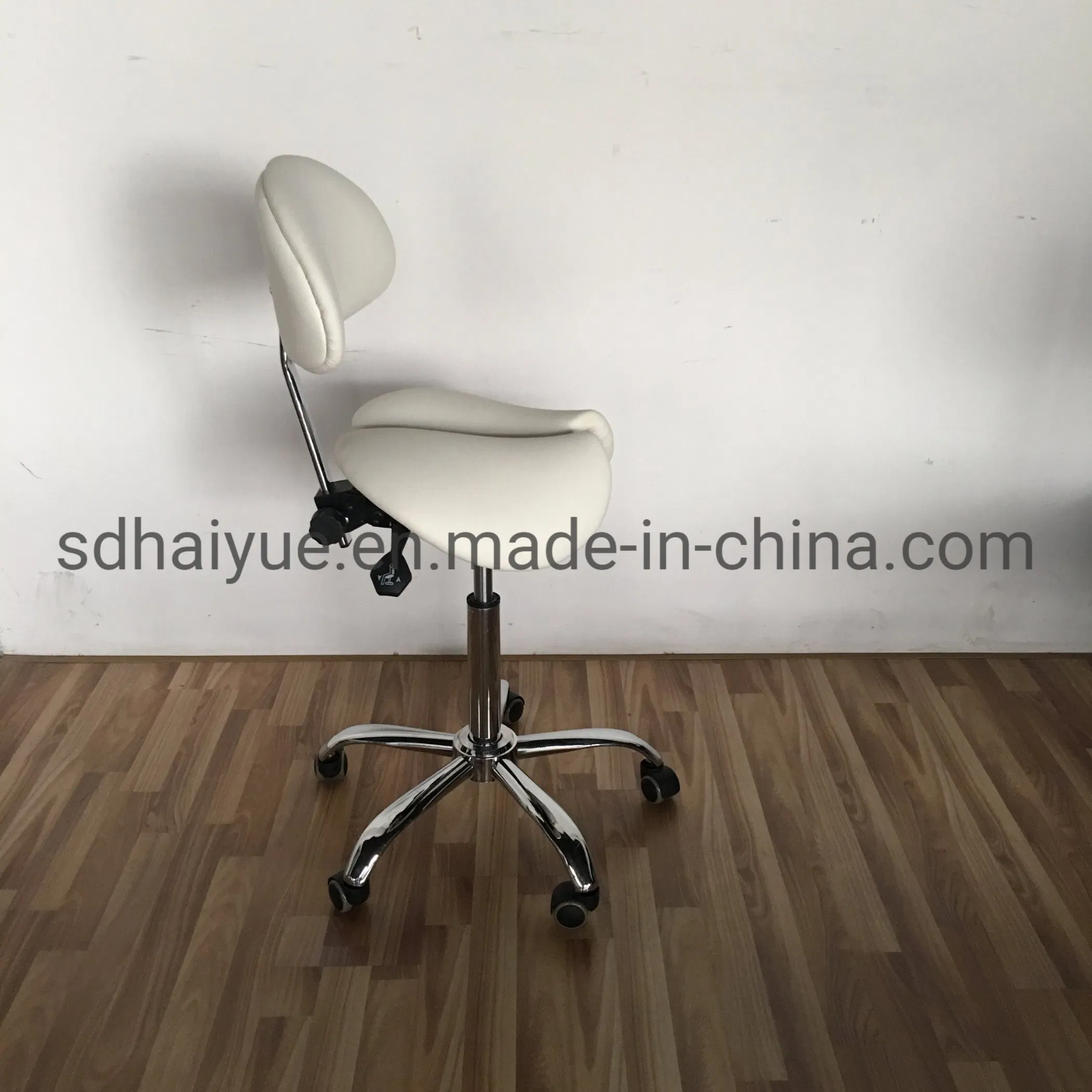 Ergonomic Medical Saddle Dental Docotor Stool with Backrest