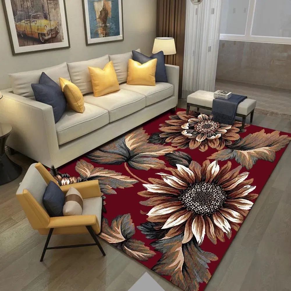3D Flower Design Sunflower Living Room Carpet Floor Rugs Mats Tapis Salon Modern Karpet Lantai Malaysia