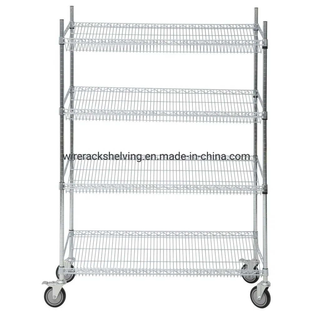 Simply Slanted Shelves Offer Added Visibility with 4-Tier Chrome
