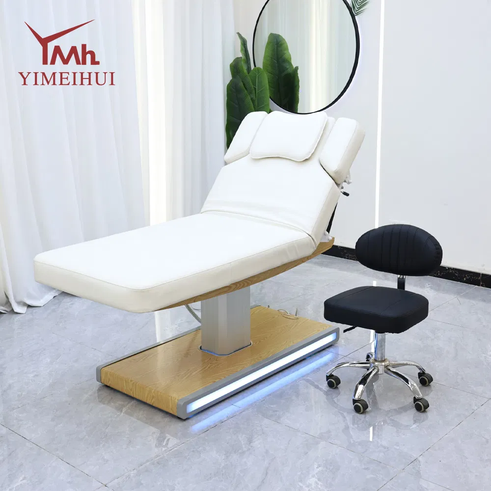 Luxury Adjustable 3 Motor Esthetician Therapy Salon Cosmetic Electric Extension Facial SPA Table Massage Bed for Beauty Salon