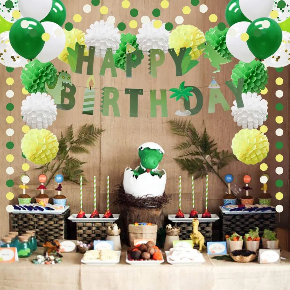 Dinosaur Balloons Orange Light Blue Fruit Green Latex Balloons for Dino Jungle Jurassic Birthday Party Decorations Supplies