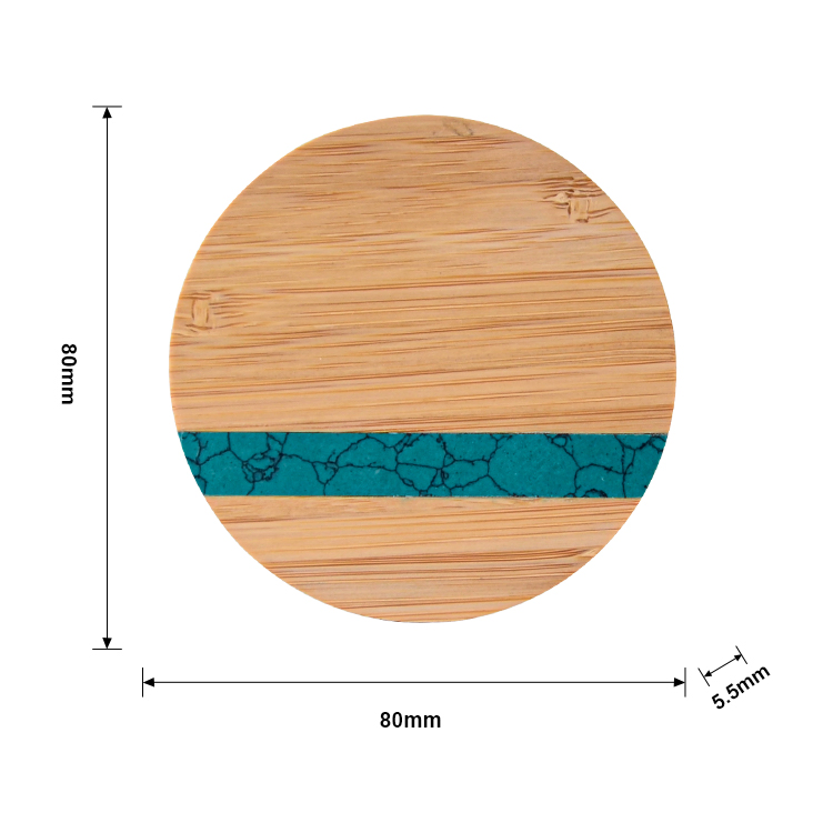 Round Custom Logo Eco-Friendly Wood Cosmetic Pocket Makeup Mirror Bamboo Mirror Cosmetic Tools