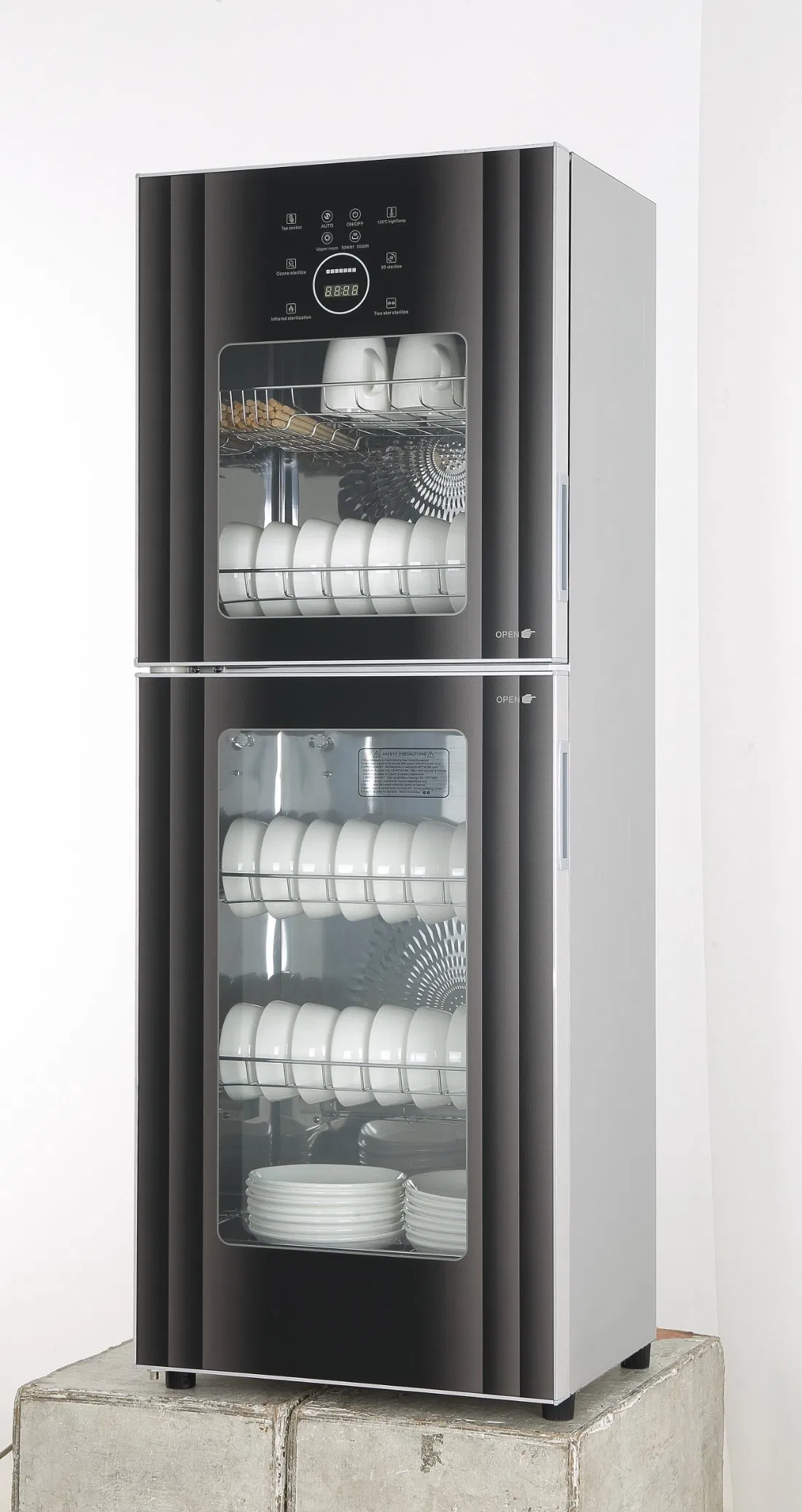 Yunlei-Food Grade 201/304 Stainless Steel Large Capacity Restaurant Kitchen Tableware Disinfection UV Sterilize Household Health Disinfection Cabinet Sterilizer