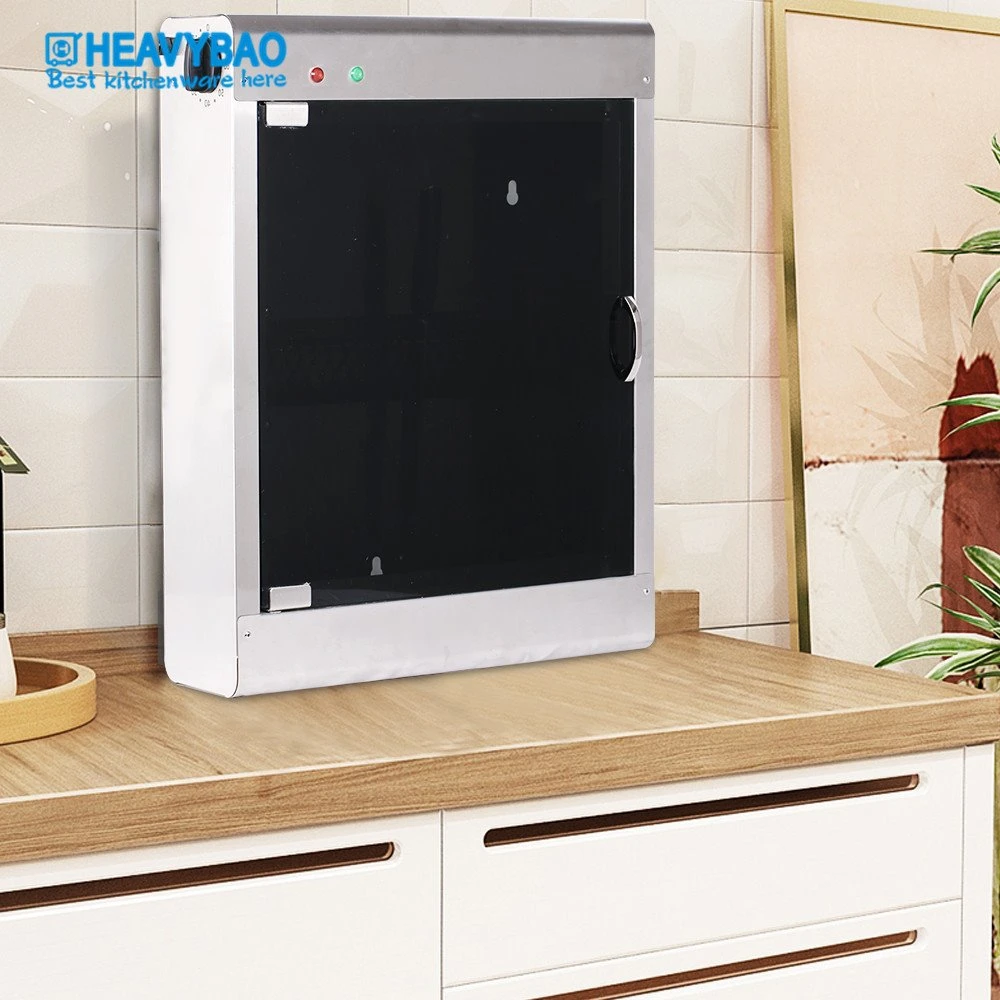 Heavybao UV Sterilizer Cabinet Tableware Disinfection Box with Fence Rack Household Small Sterilization Device