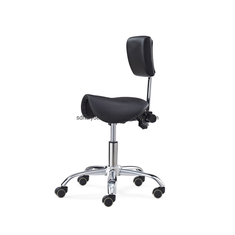 Ergonomic Swivel Saddle Rolling Stool for Clinic Spas Salons