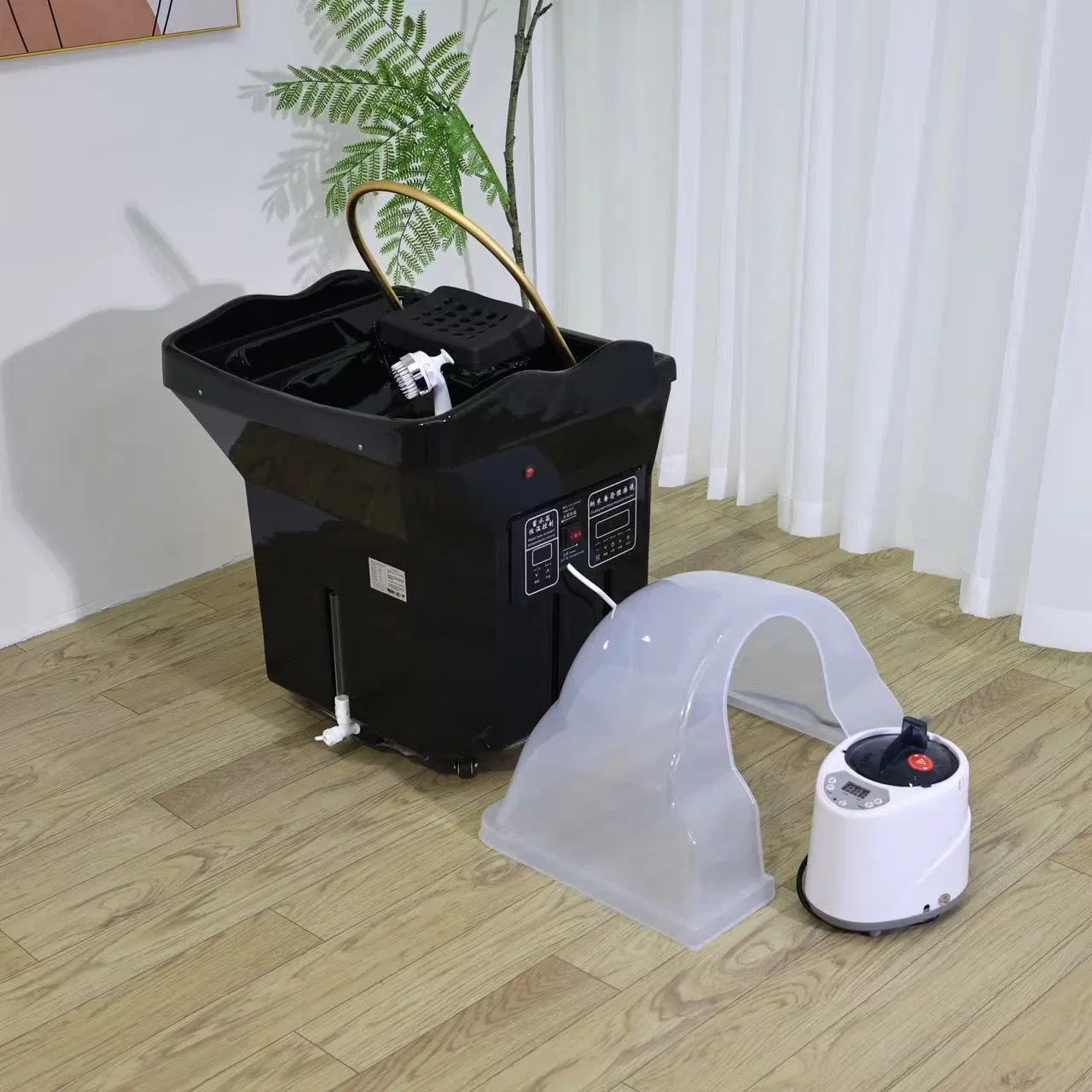 Hot Selling Japanese Head SPA Fumigation System Water Tank Steamer Comfortable Shampoo Chairs Shampoo Basin