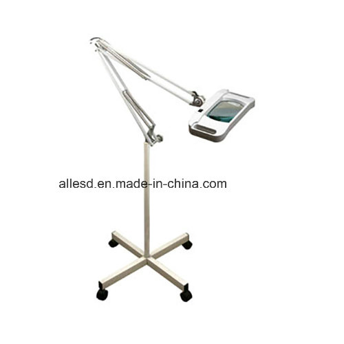 Lt-86f Cleanroom Floor Stand LED Rectangle Lense LED/Flourescent Magnifying Lamp
