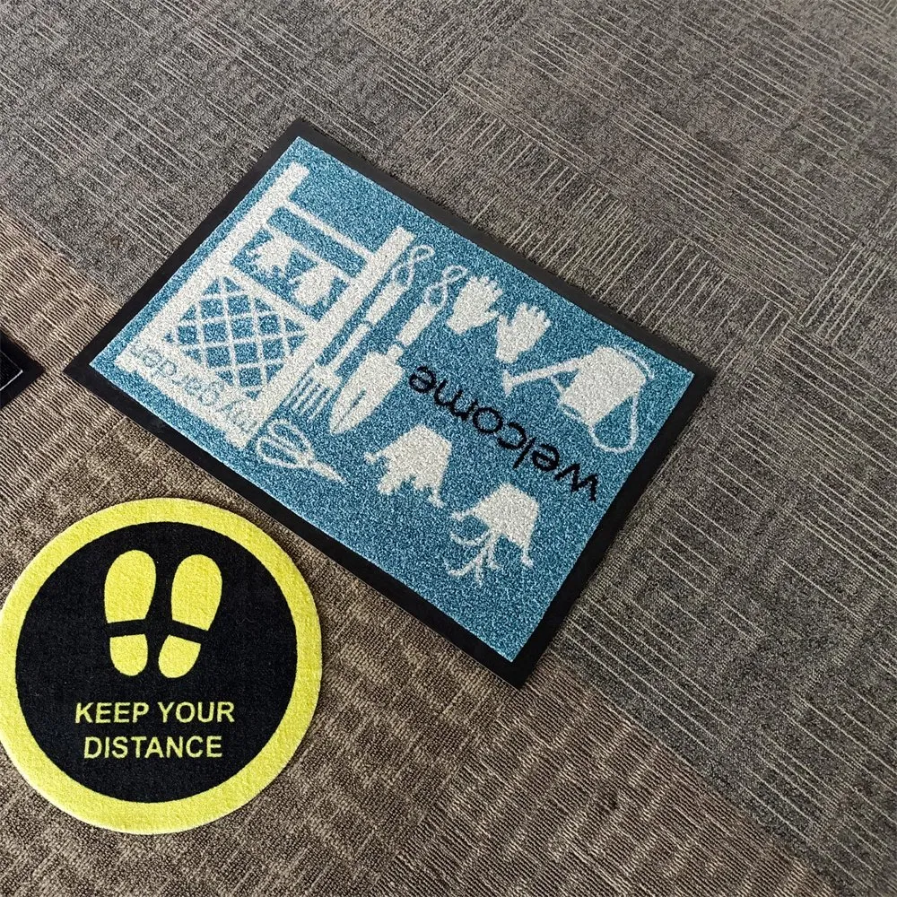 Nylon Printed Personal Design Rug Logo Salon Floor Mat Dust Control Mat