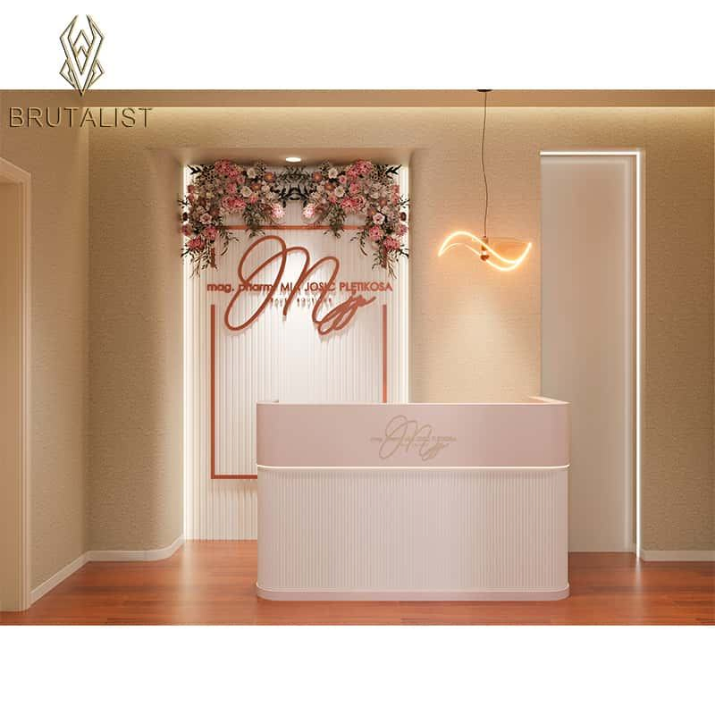 Modern Custom Hair Salon Styling Stations - with Mirror Interior Furniture