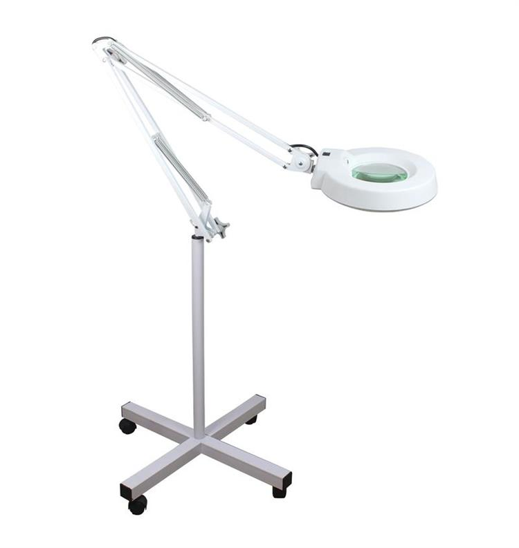 Professional Manufacturer Cosmetic Flexible Wheel Standing Floor Magnifying Lamp