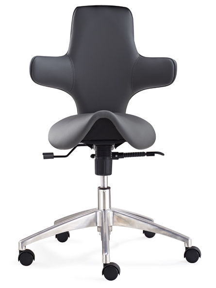 Master Massage Saddle Massage Stool Hydrulic, Rolling Stool with Wheels, Height Adjustable Saddle Massage Stool, Ergonomic in Black for Clinic, SPA, Salons