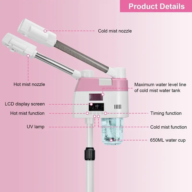 New Beauty Salon Equipment Hot Vapour Skin Nourishing Steam Machine Facial Steamer