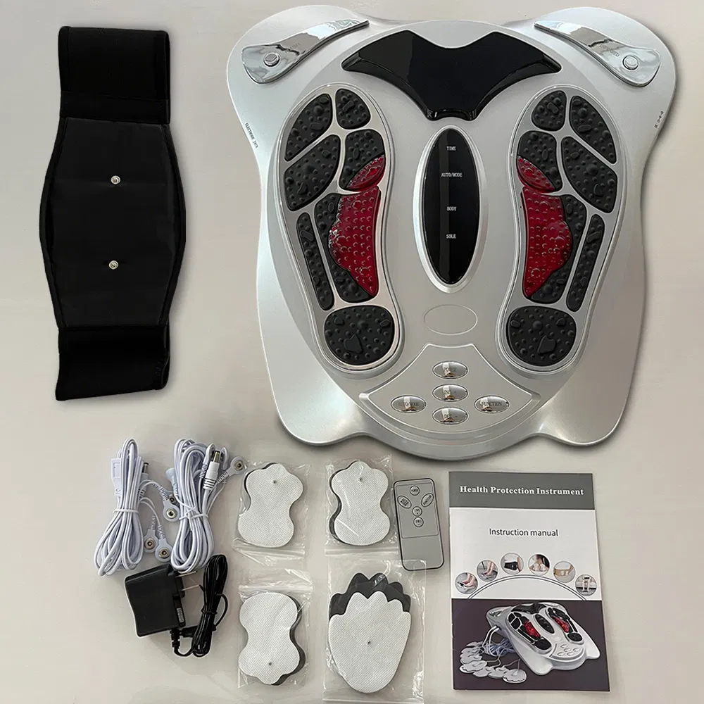 2025 Electric Red Light Infrared Tens Heated Massage Foot SPA Bath EMS Foot Massager and Blood Circulator Machine with Remote Control