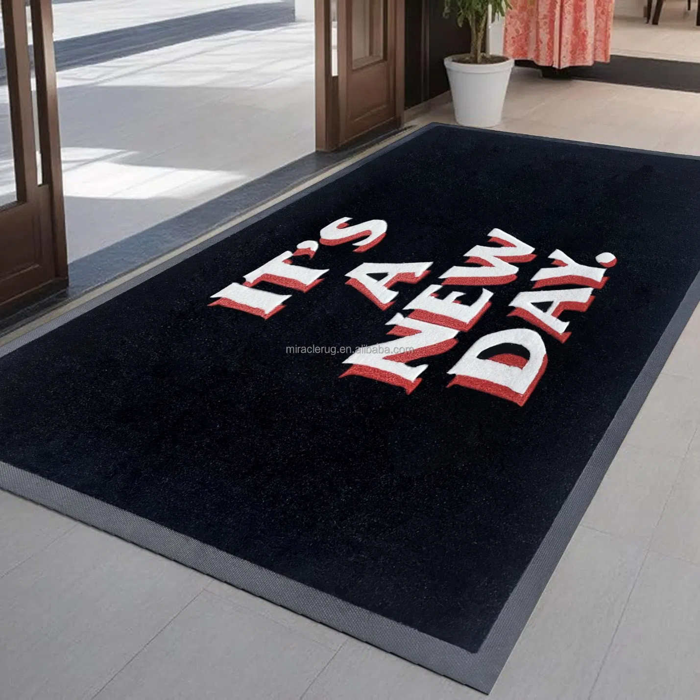 Home Bedroom Entry Mat Patterned Custom 3D Rubber Salon Service Door Mat