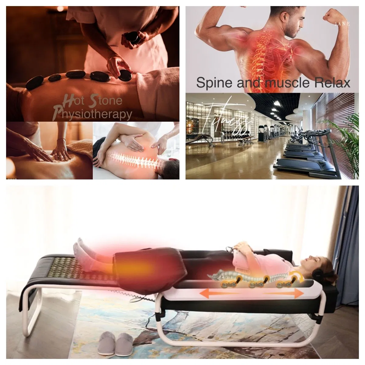 Poprelax Customizable Cama De Masaje Heated Jade Roller Massage Bed China Supplier