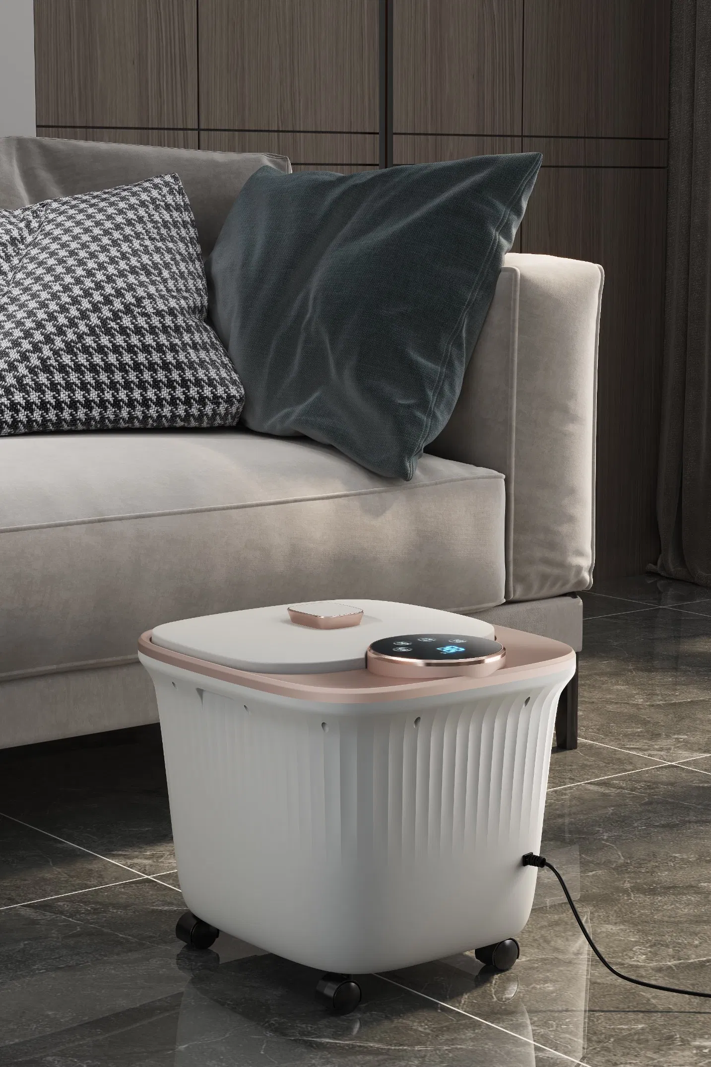 Ningdecrius New Design Foot Soak Tub Washing Machine Basin Electric Heated Footbath Shiatsu Foot Bath SPA Massager