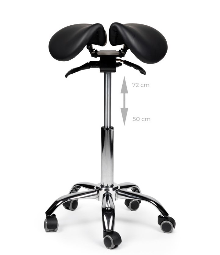 Ergonomic Split Two Seat Swing Saddle Stool