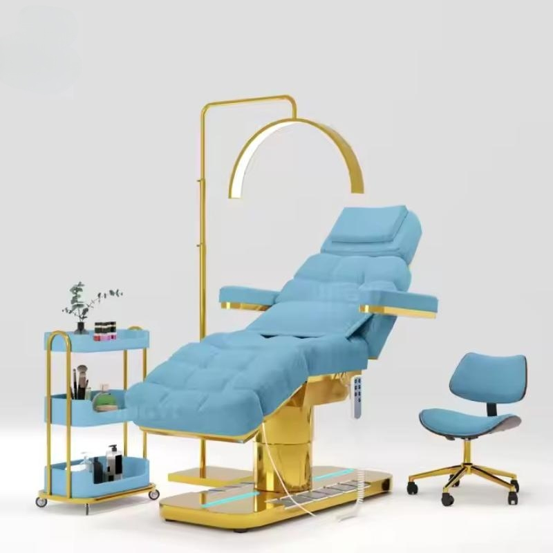 Beauty Salon Electrical Medical Treatment Bed Lash Chair Reclining Esthetician Bed Salon Furniture Set for Sale