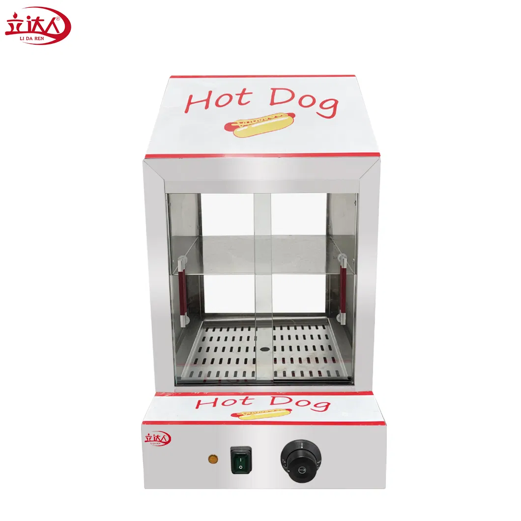 Hot Dog Warming Showcase Bun Warmer Commercial Electric Hotdog Steamer