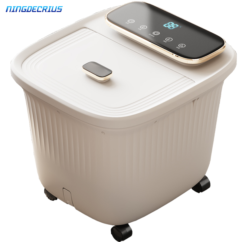 Ningdecrius 2023 Home Use Electric Pedicure Machine Bath Foot Basin Massager with Heating Constant Infrared Foot Bath Tub
