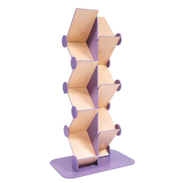 Wooden Wave Shape Freestanding Book &amp; Brochure Display Racks