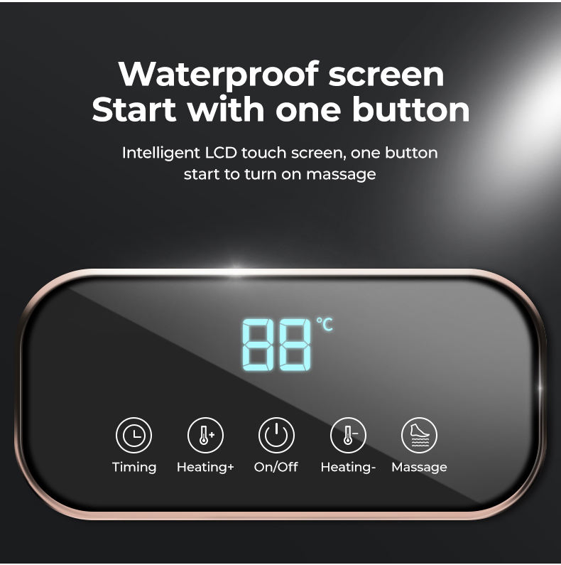2026 Hot Sale Bath Massager Ionic Acrylic Foot Massager Detox Machine Constant Heating 35-48°C with Touch Display Luxury