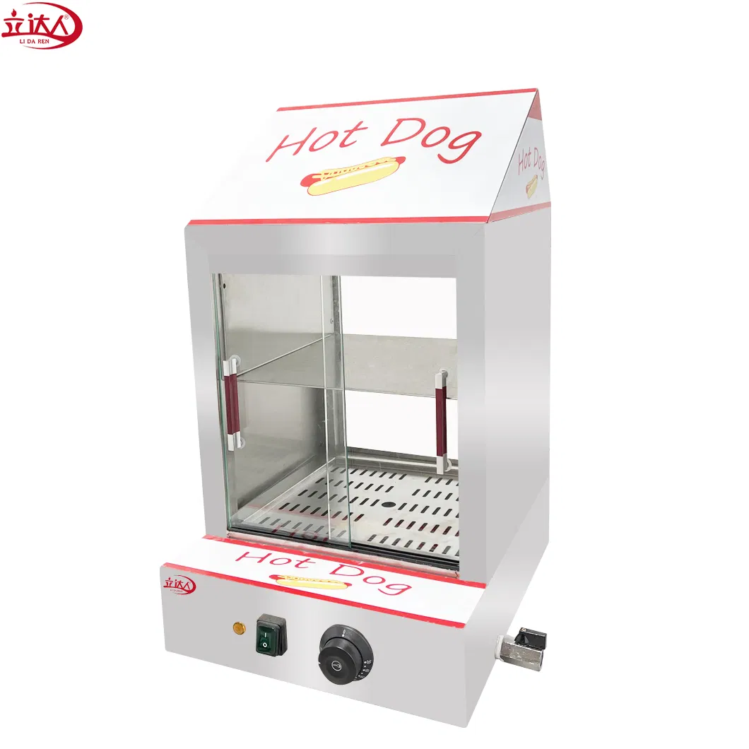 Hot Dog Warming Showcase Bun Warmer Commercial Electric Hotdog Steamer