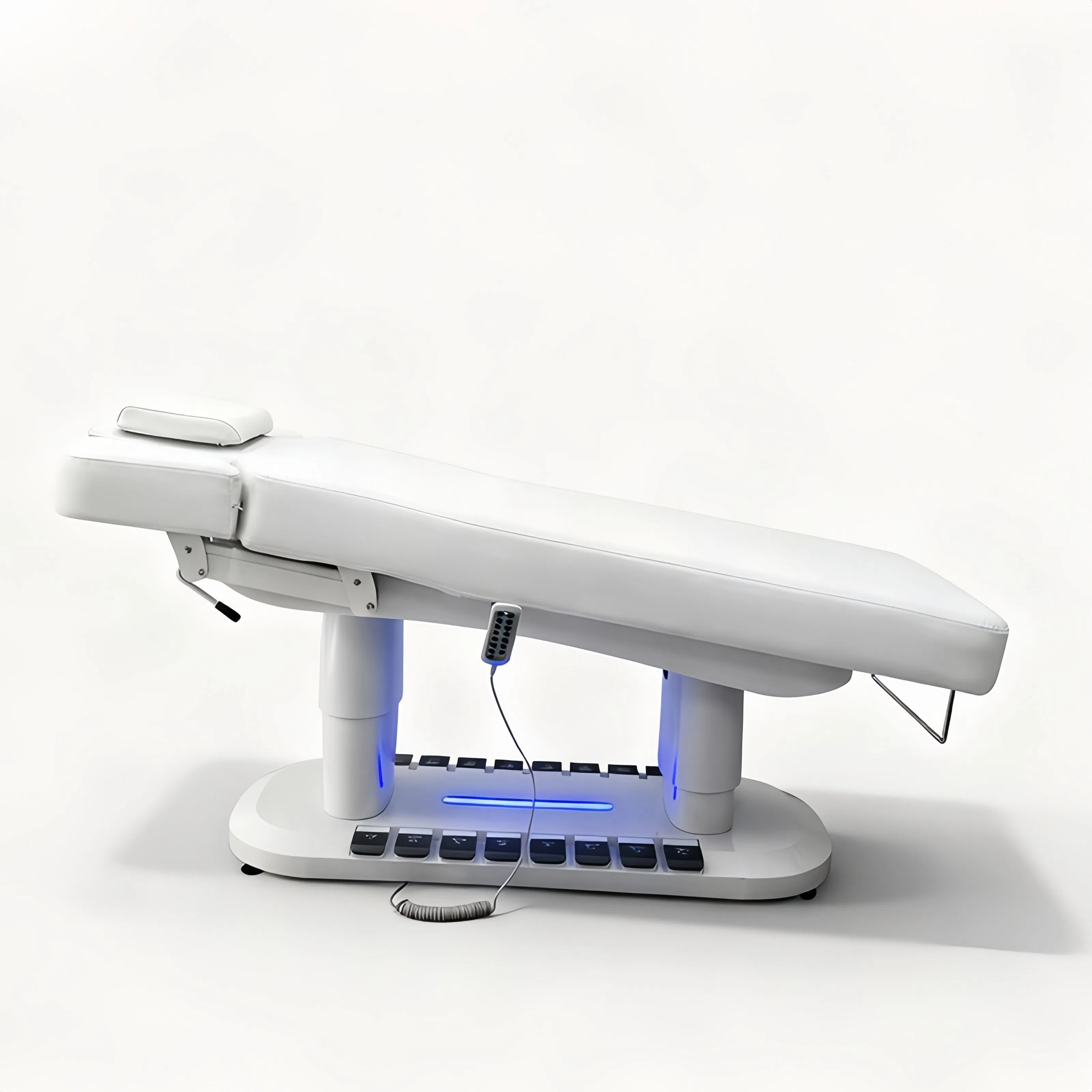 Luxury Heated SPA 4 Motors Eyelash Table Height Adjustable Professional Electric Beauty Massage Bed Overall Tilt Massage Table with Foot Control