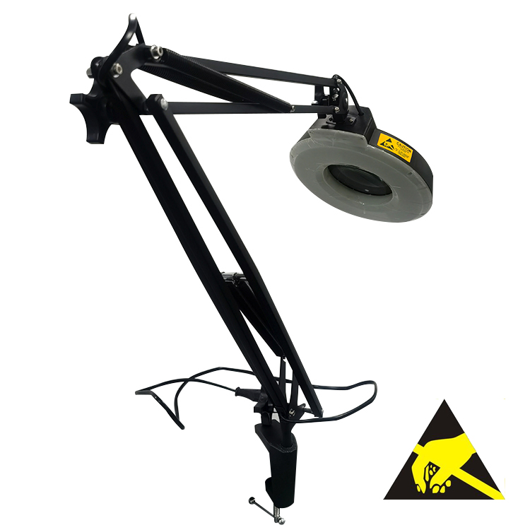 Professional Manufacturer Cosmetic Flexible Wheel Standing Floor Magnifying Lamp