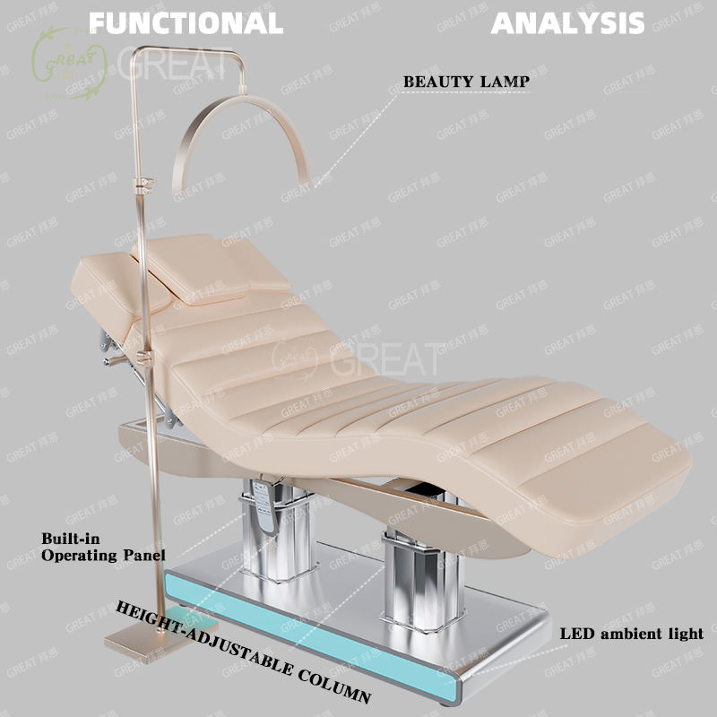 Thai Portable Professional SPA Spine Beauty Bed Headspa 4 Motors Electric Thermal Facial Massage Tables Bed for Esthetician